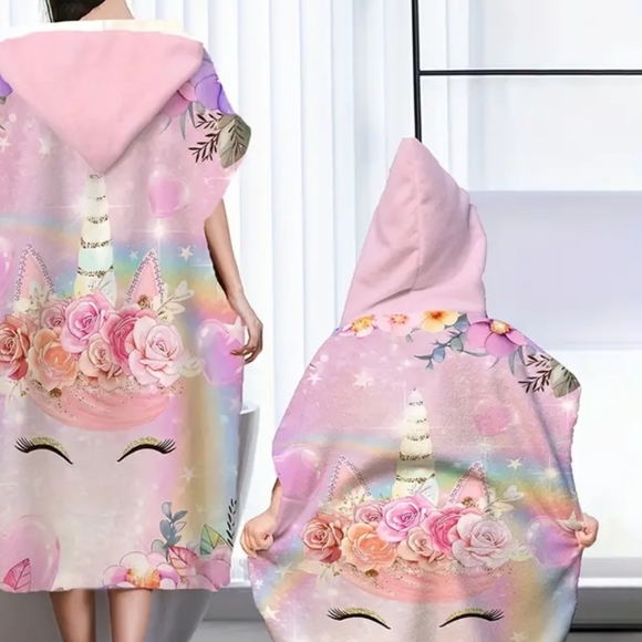 Children's hooded bath or beach towel - Picture 5 of 9